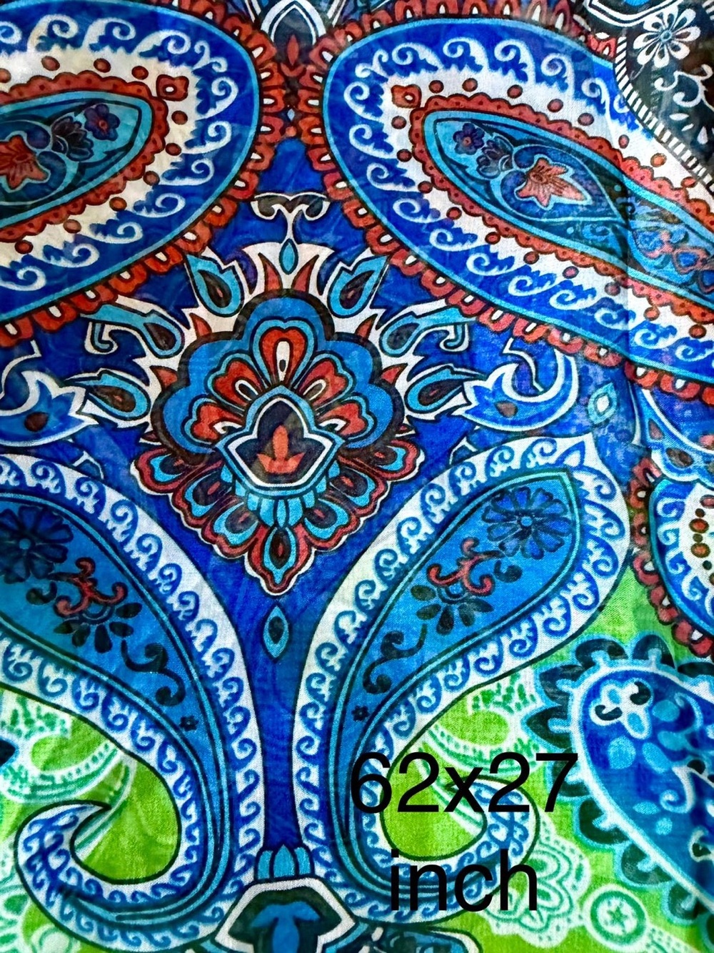 Blue & Green Paisley Wrap